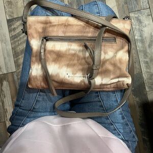 Lucky Brand Tan Leather Crossbody Bag